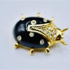 Vintage 1980’s Enamel Ladybug Brooch by St.John